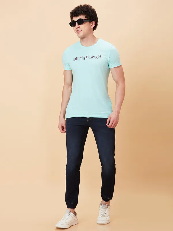 Being Human Men Jogger Fit Denim-Dark Tone