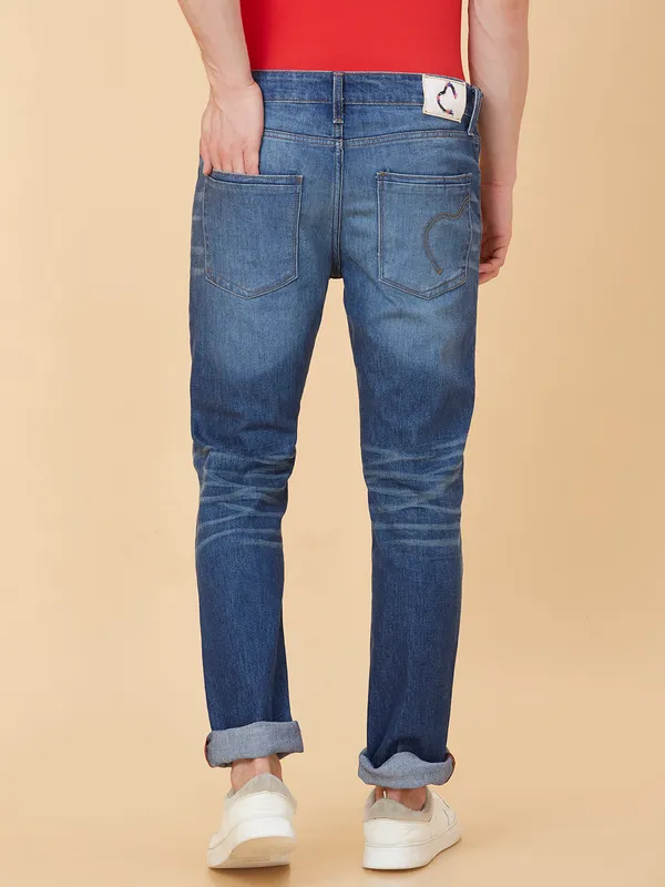 Being Human Men Straight Fit Denim-Mid Tone