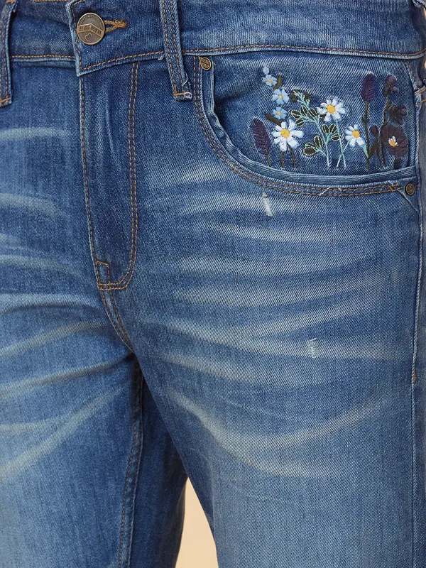 Being Human Men Straight Fit Denim-Mid Tone