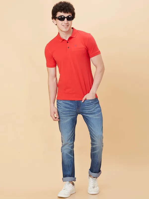 Being Human Men Straight Fit Denim-Mid Tone