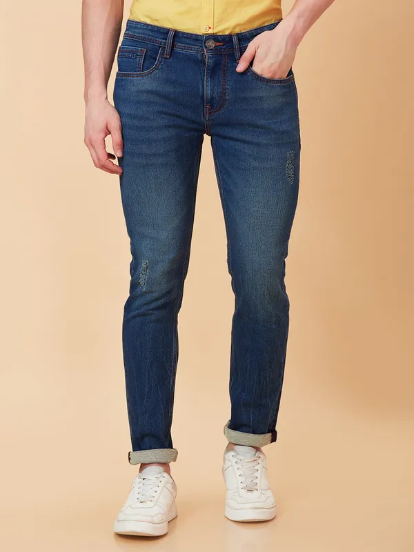 Being Human Men Slim Fit Denim-Mid Tone