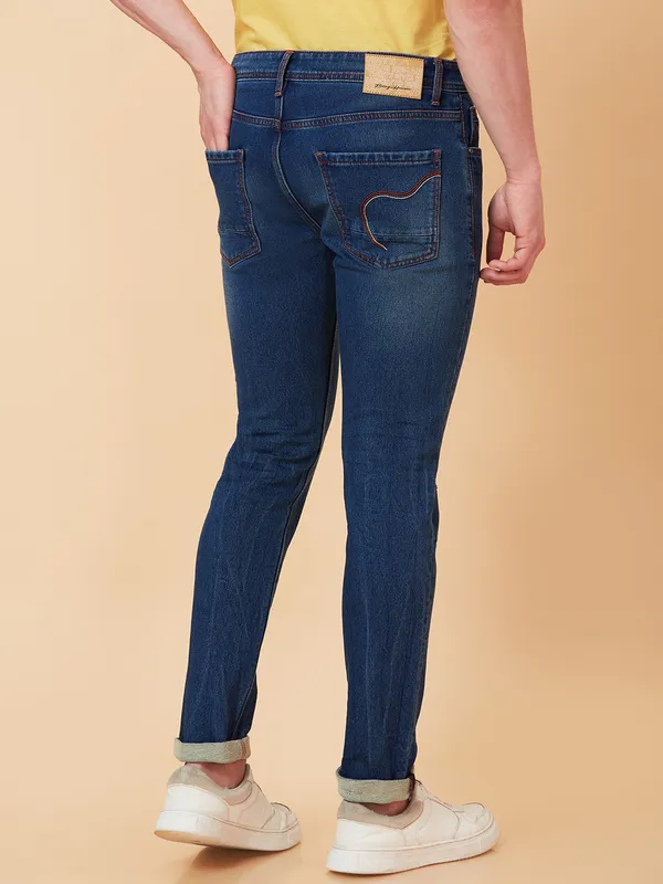 Being Human Men Slim Fit Denim-Mid Tone