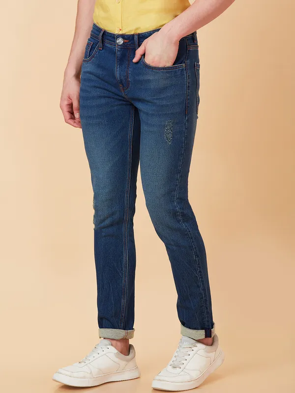 Being Human Men Slim Fit Denim-Mid Tone