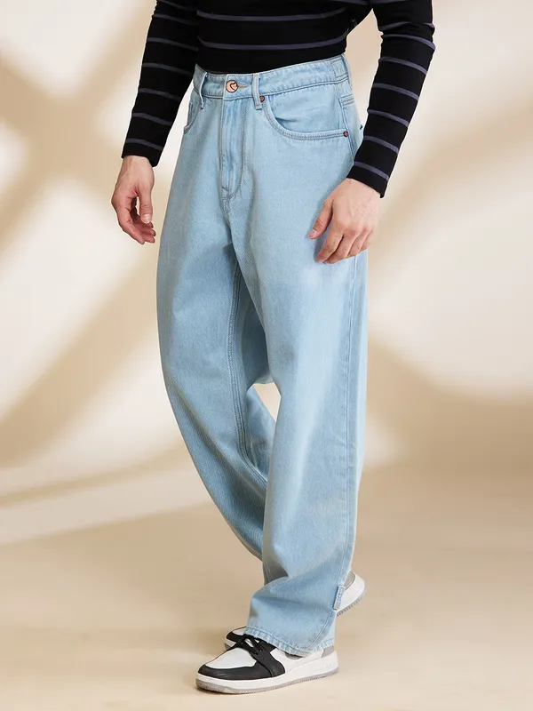 Being Human Mens-Bottom Denim Light Tone