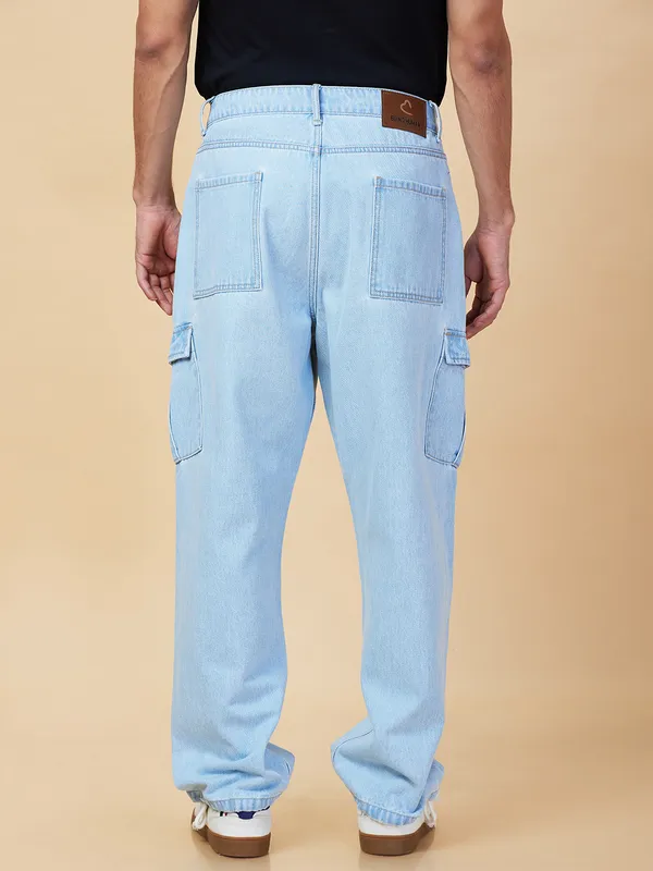 Being Human Clothing Mens-Bottom Denim Light Tone