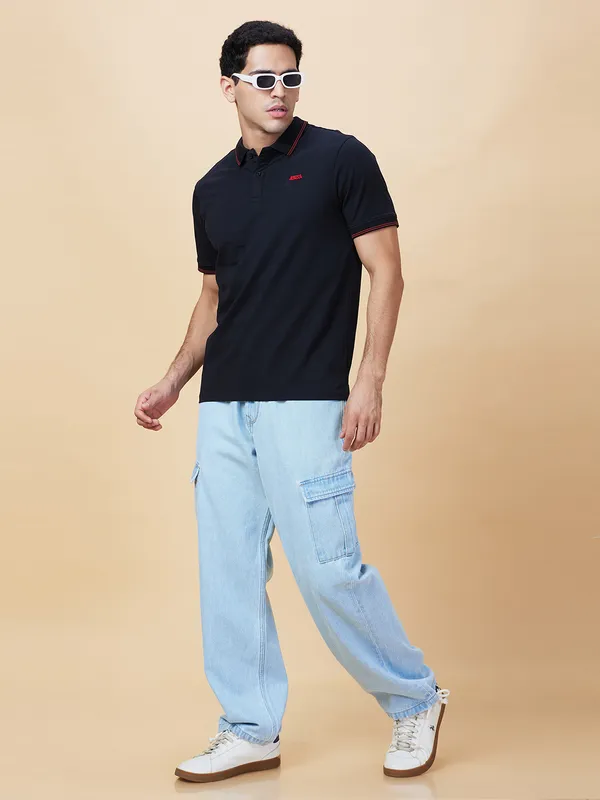 Being Human Clothing Mens-Bottom Denim Light Tone