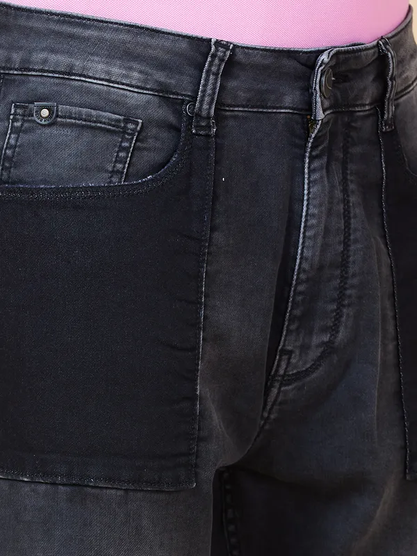 Being Human Clothing Mens-Bottom Denim Black Tone