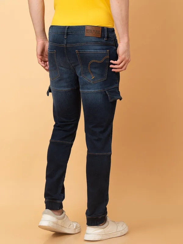 Being Human Mens-Bottom Joggers Dark Tone