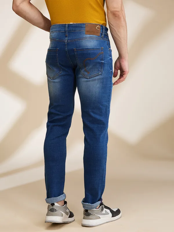Being Human Clothing Mens-Bottom Denim Mid Tone