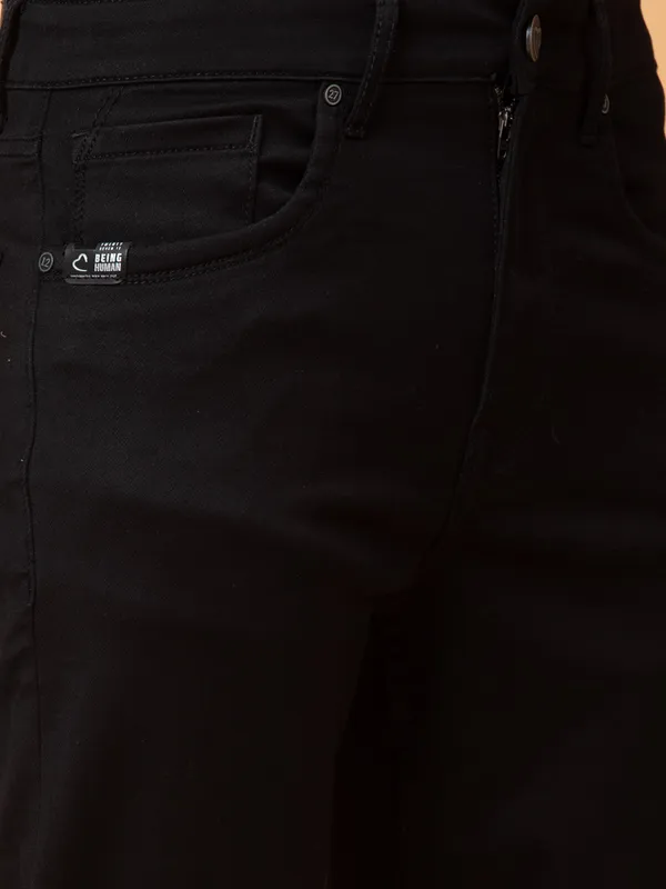 Being Human Mens-Bottom Denim Black Tone