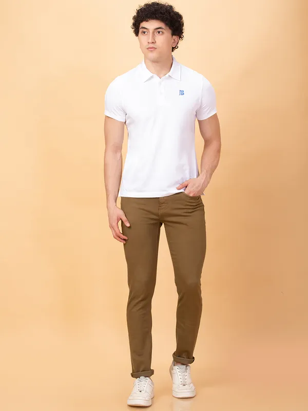 Being Human Mens-Bottom Denim Camel