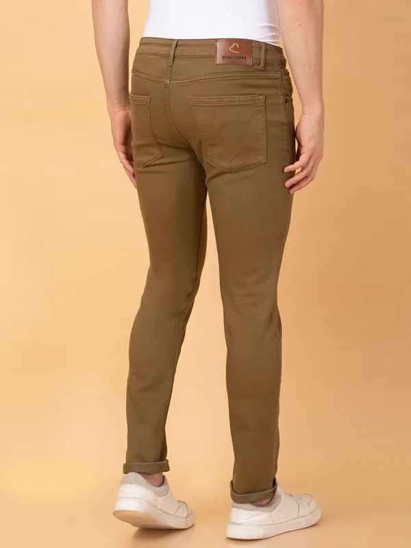 Being Human Mens-Bottom Denim Camel