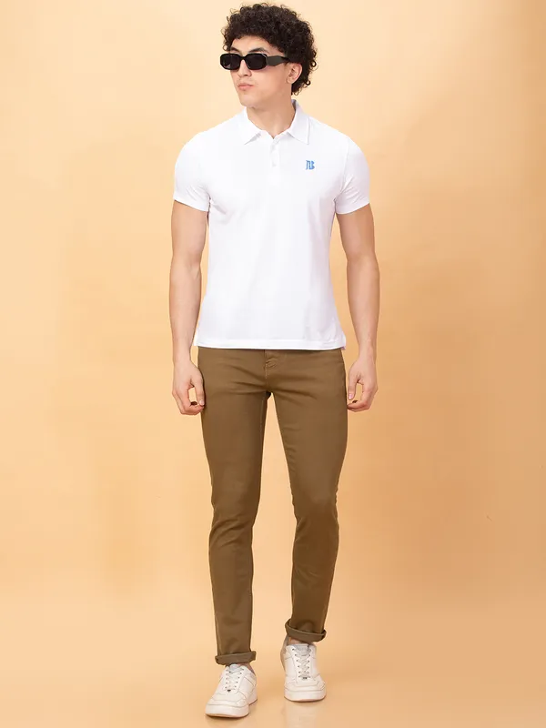 Being Human Mens-Bottom Denim Camel