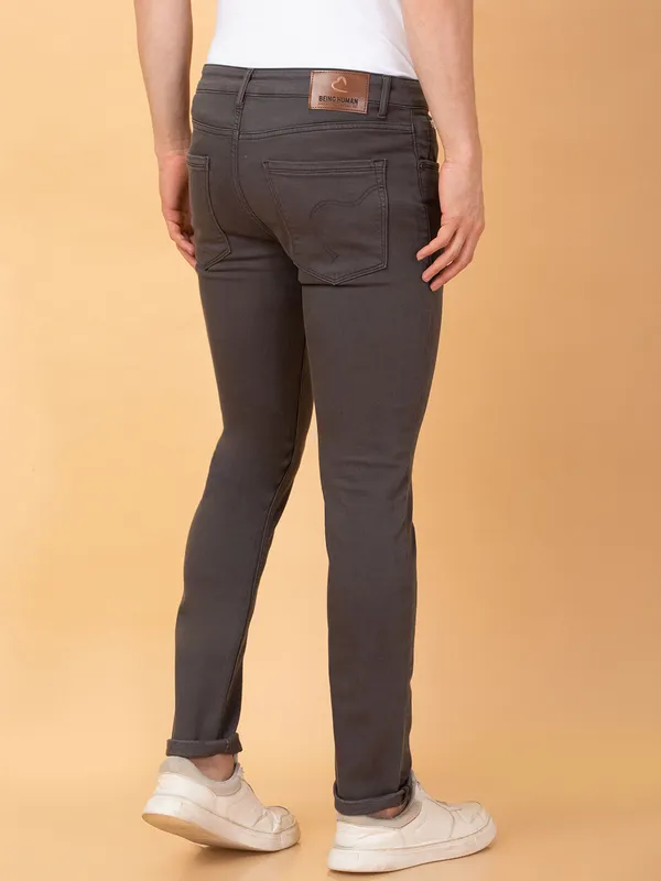Being Human Mens-Bottom Denim Charcoal