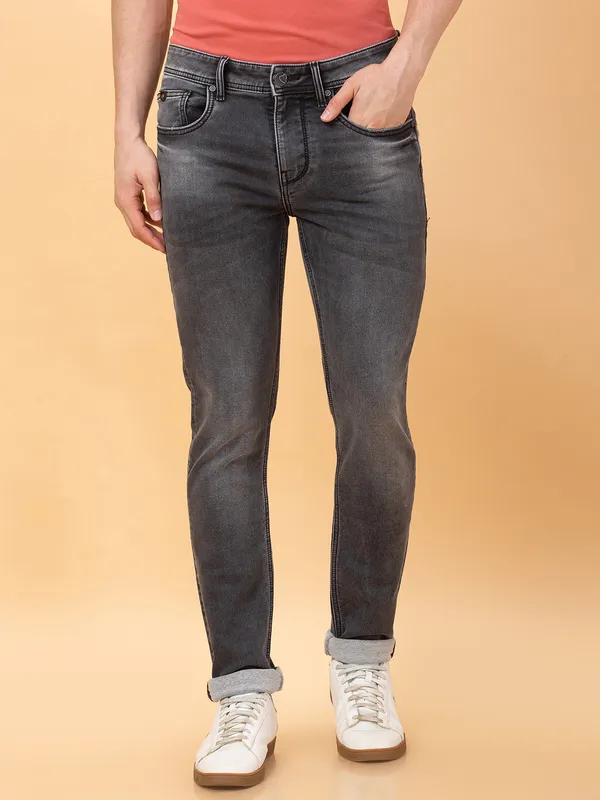 Being Human Mens-Bottom Denim Grey Tone