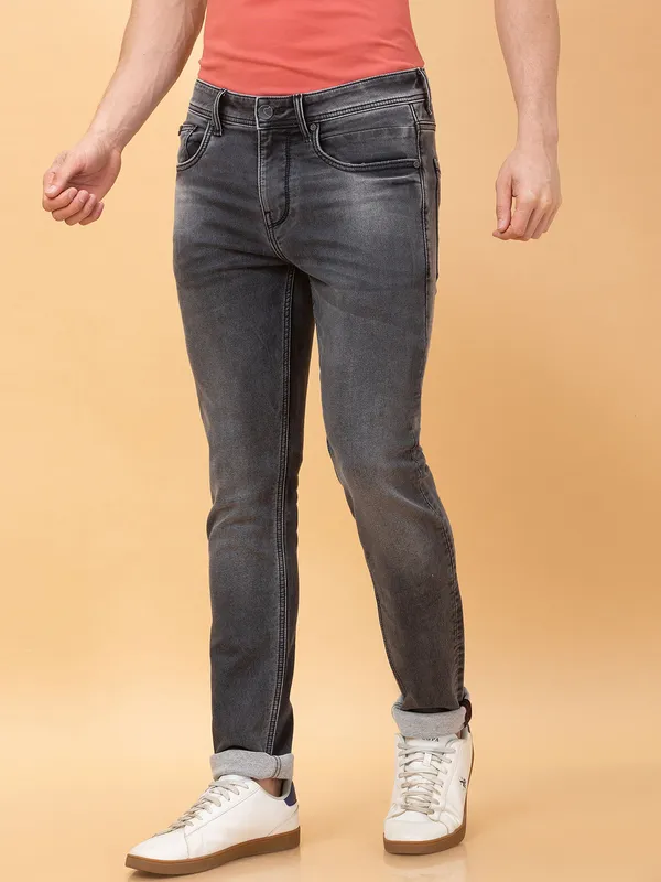 Being Human Mens-Bottom Denim Grey Tone