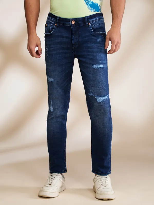 Being Human Mens-Bottom Denim Dark Tone