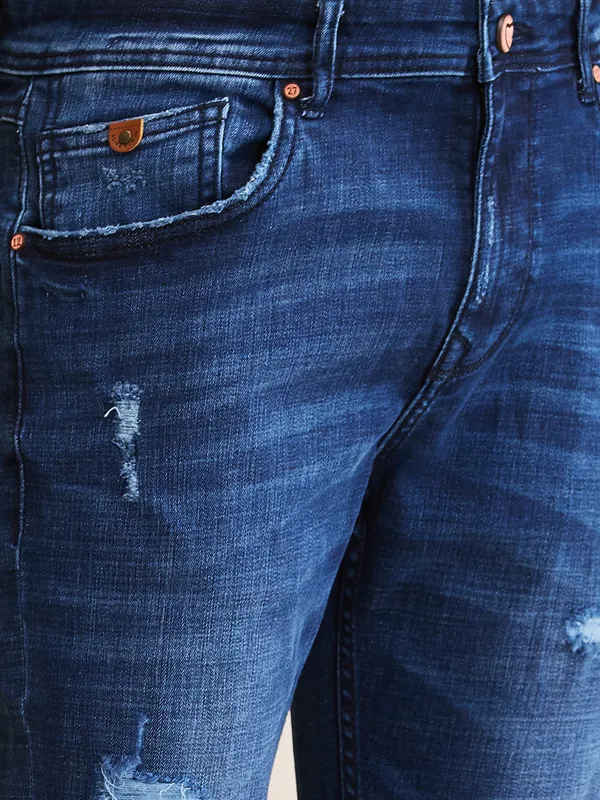 Being Human Mens-Bottom Denim Dark Tone