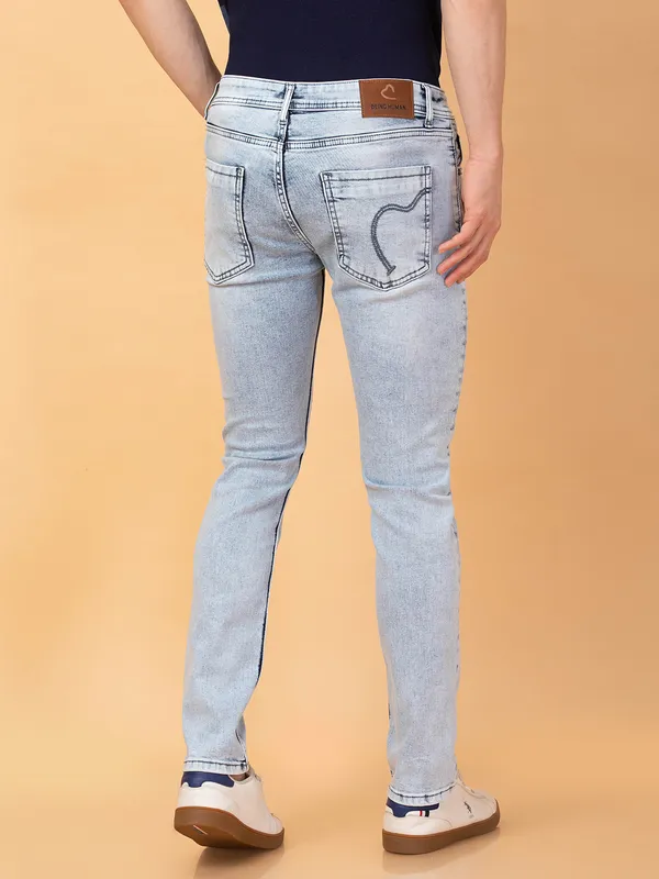 Being Human Clothing Mens-Bottom Denim Light Tone
