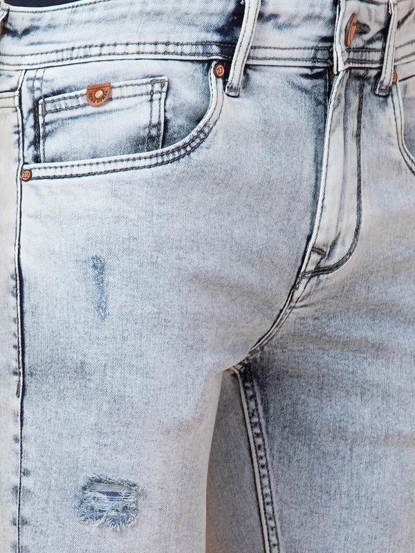 Being Human Clothing Mens-Bottom Denim Light Tone