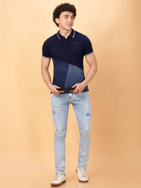 Being Human Clothing Mens-Bottom Denim Light Tone