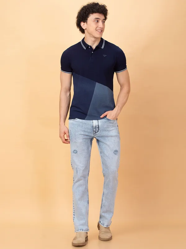Being Human Clothing Mens-Bottom Denim Light Tone