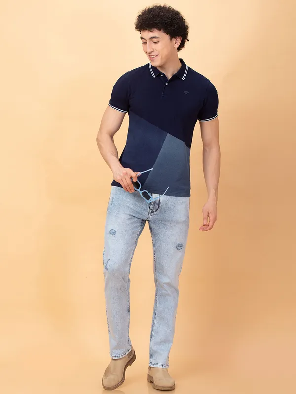 Being Human Clothing Mens-Bottom Denim Light Tone