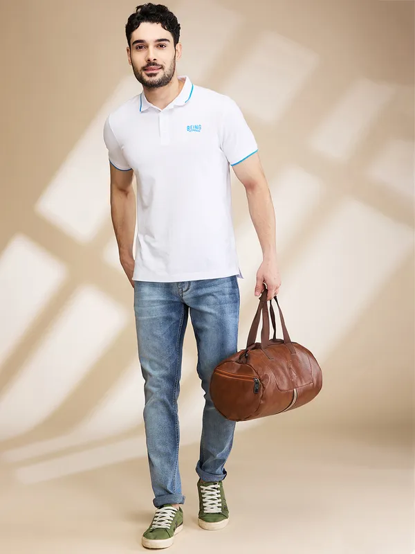 Being Human Mens-Bottom Denim Mid Tone