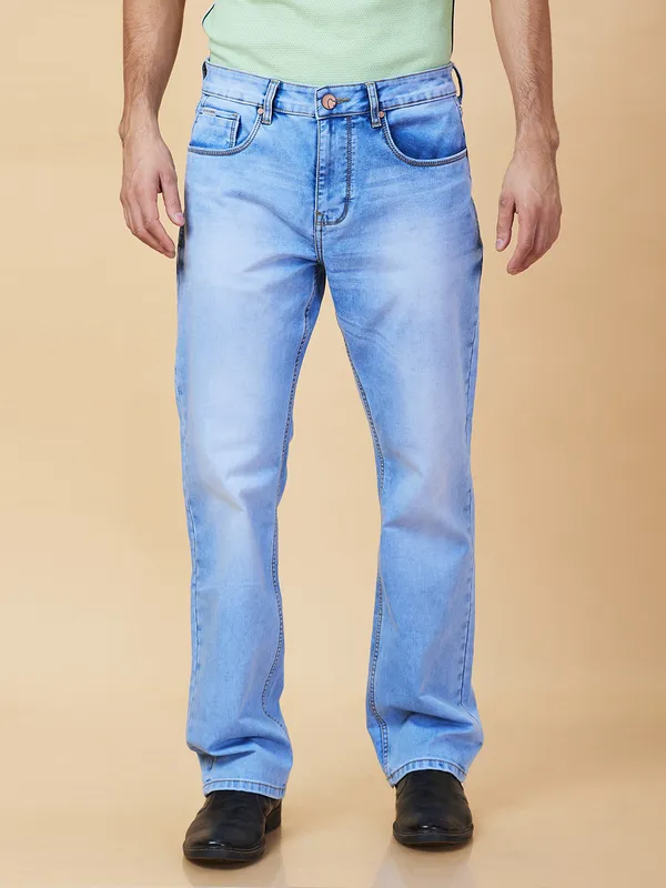 Being Human Clothing Mens-Bottom Denim Light Tone