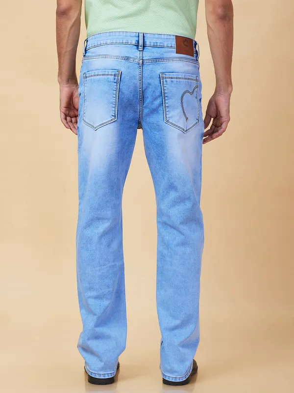 Being Human Clothing Mens-Bottom Denim Light Tone