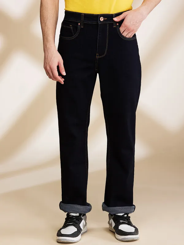 Being Human Mens-Bottom Denim Dark Tone