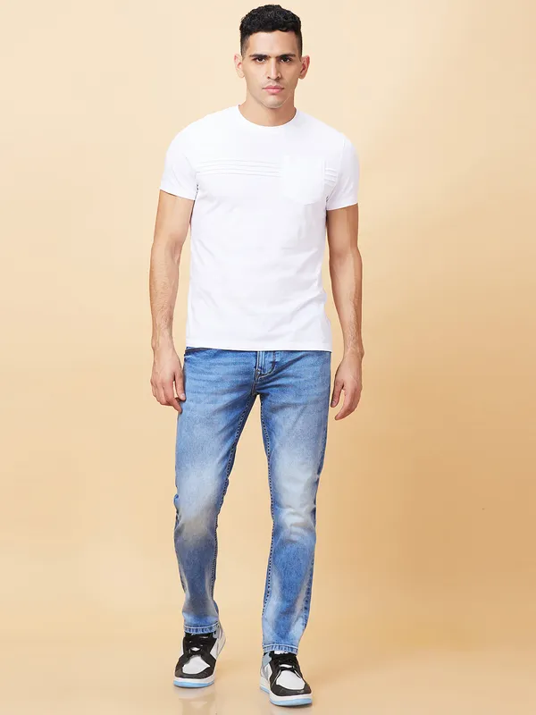 Being Human Mens-Bottom Denim Light Tone