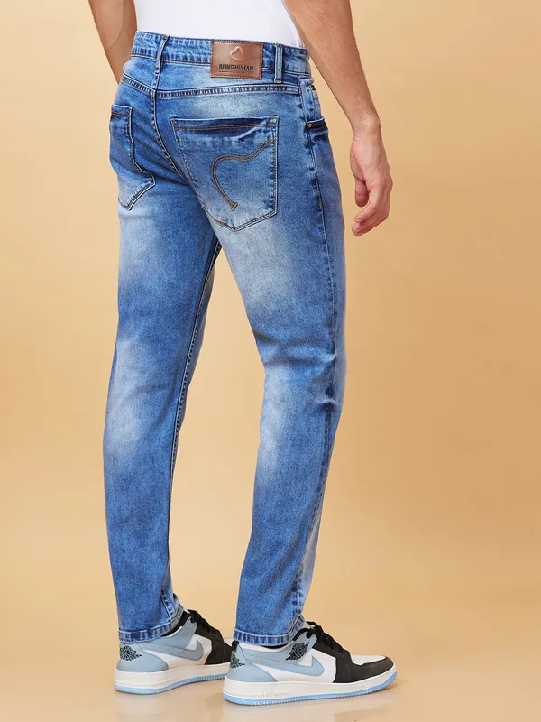 Being Human Mens-Bottom Denim Light Tone