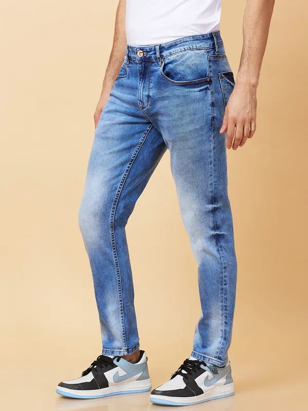 Being Human Mens-Bottom Denim Light Tone