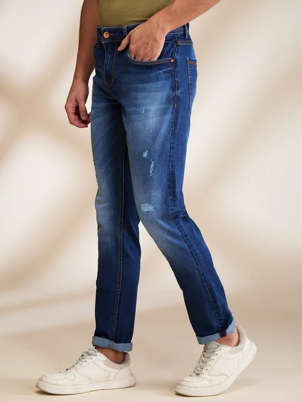 Being Human Clothing Mens-Bottom Denim Dark Tone