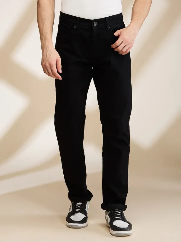 Being Human Mens-Bottom Denim Black Tone