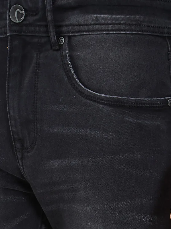 Being Human Clothing Men Black Solid Jeans