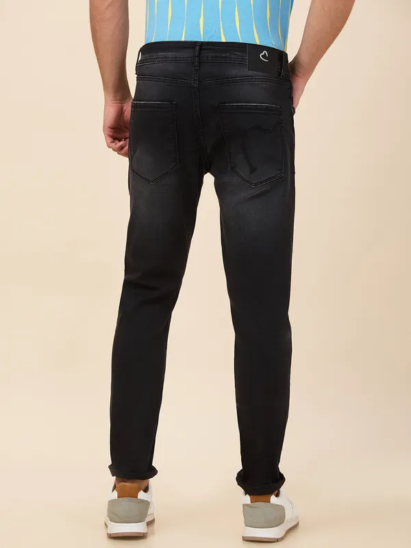 Being Human Clothing Men Black Solid Jeans
