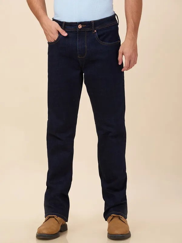 Being Human Clothing Men Blue Solid Jeans
