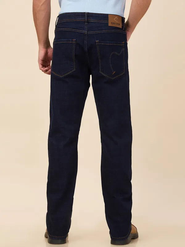 Being Human Clothing Men Blue Solid Jeans