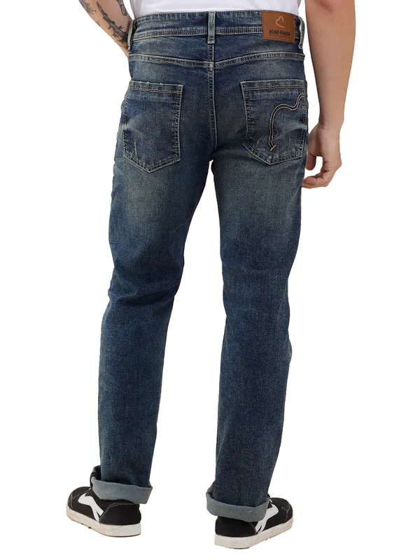 Being Human Clothing Men Blue Solid Jeans