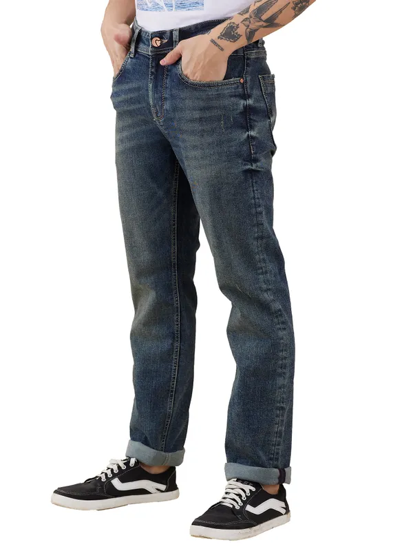 Being Human Clothing Men Blue Solid Jeans