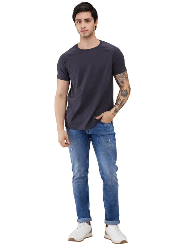Being Human Clothing Men Blue Solid Jeans