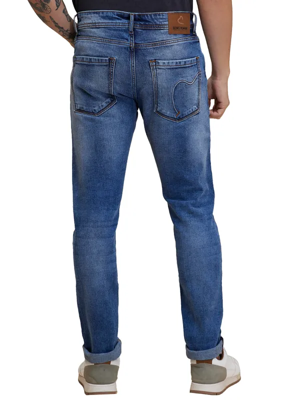 Being Human Clothing Men Blue Solid Jeans