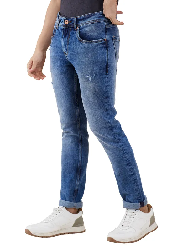Being Human Clothing Men Blue Solid Jeans
