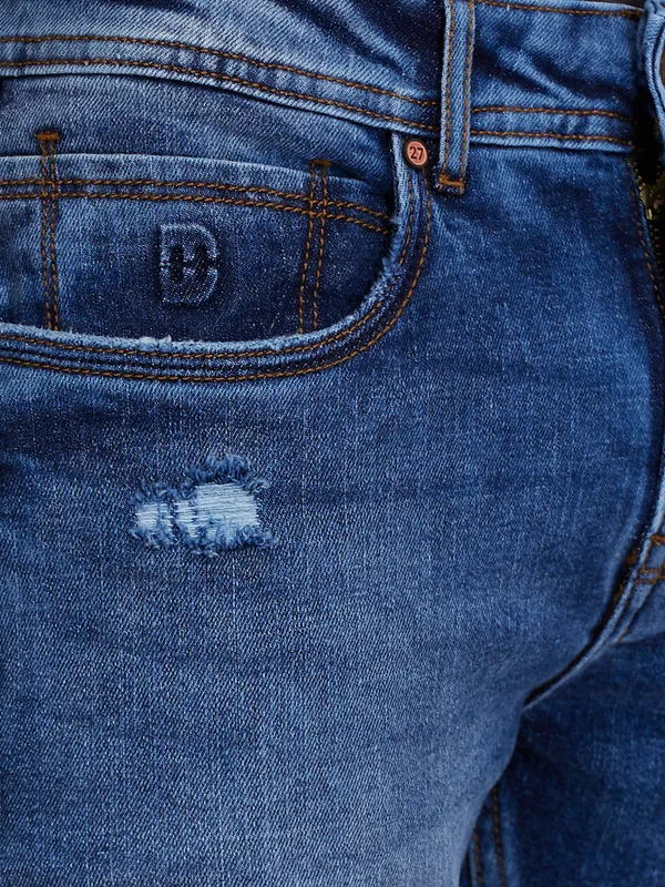 Being Human Clothing Men Blue Solid Jeans