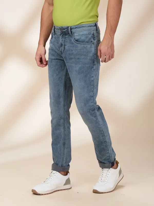 Being Human Mens-Bottom Denim Grey Tone