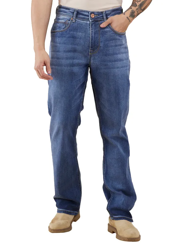 Being Human Clothing Men Blue Solid Jeans