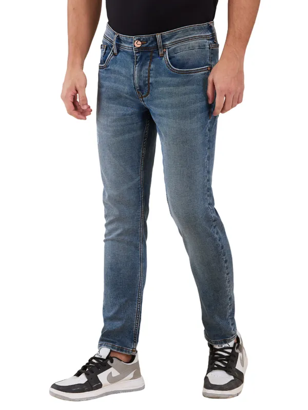 Being Human Men Blue Solid Jeans