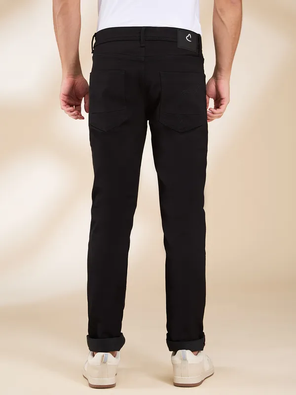 Being Human Clothing Men Black Solid Jeans